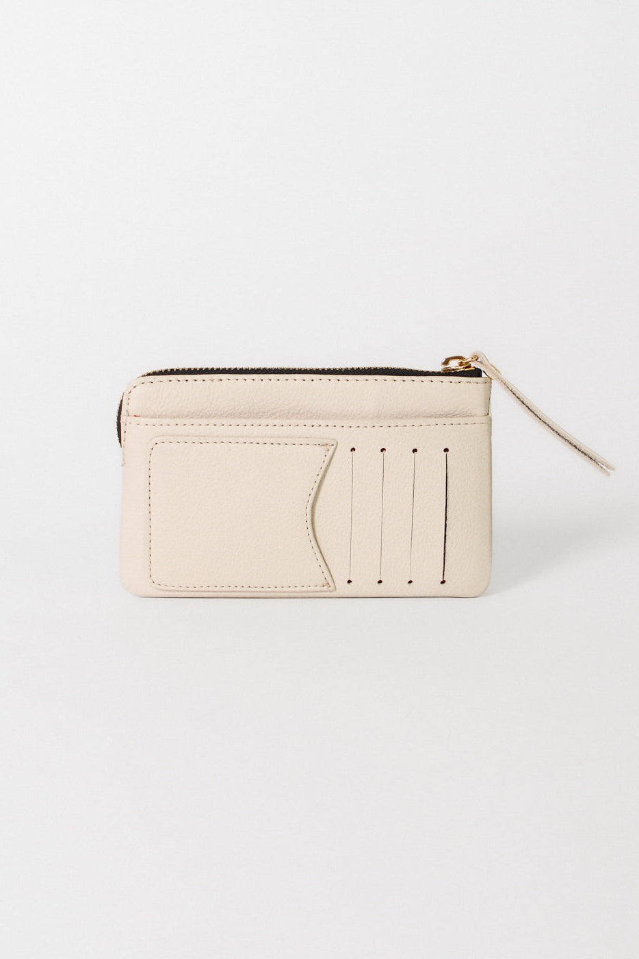 Designer Leather Wallet in the color Bone